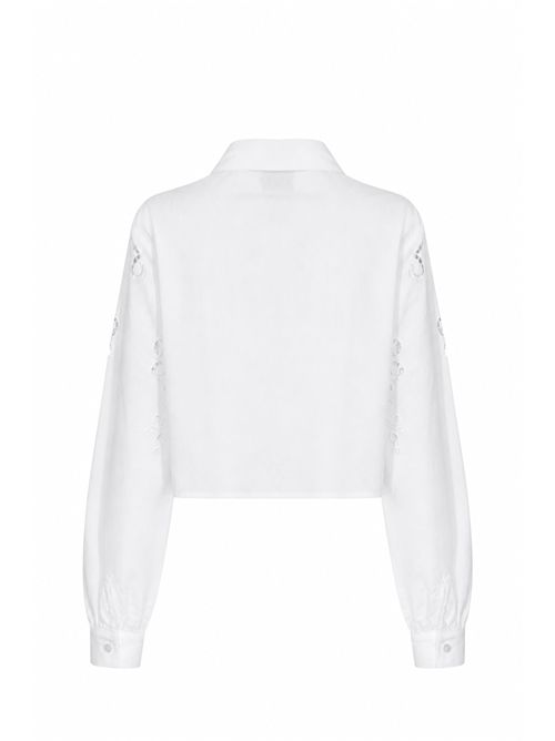 Camicia crop con ricamo ajour NO SECRETS | 261NS235COCCO